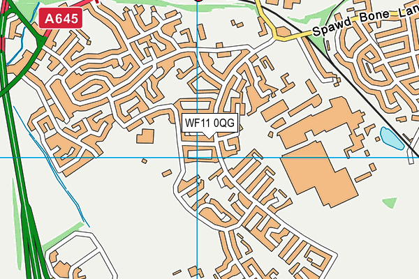 WF11 0QG map - OS VectorMap District (Ordnance Survey)