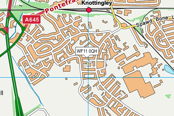WF11 0QH map - OS VectorMap District (Ordnance Survey)