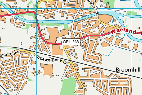 WF11 8AB map - OS VectorMap District (Ordnance Survey)