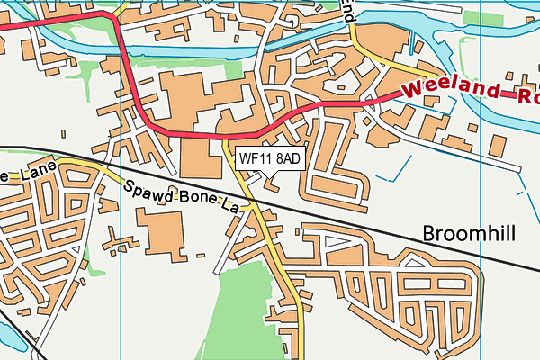 WF11 8AD map - OS VectorMap District (Ordnance Survey)