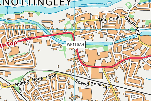 WF11 8AH map - OS VectorMap District (Ordnance Survey)