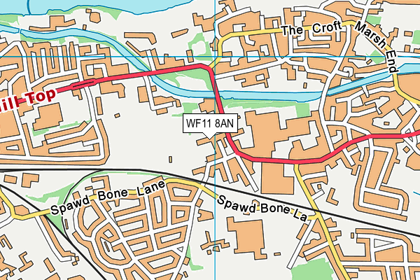 WF11 8AN map - OS VectorMap District (Ordnance Survey)