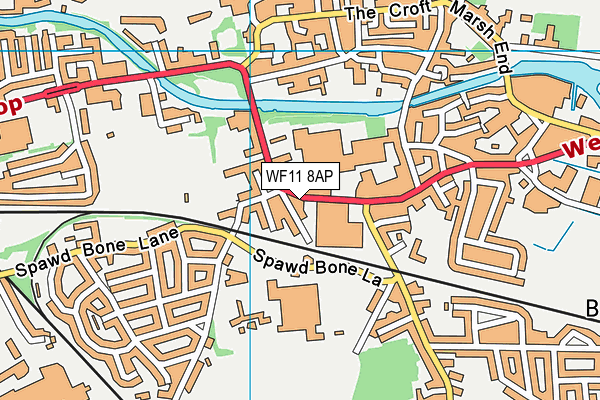 WF11 8AP map - OS VectorMap District (Ordnance Survey)