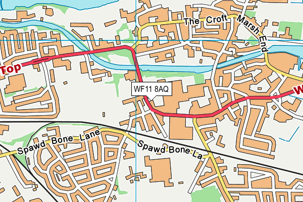 WF11 8AQ map - OS VectorMap District (Ordnance Survey)
