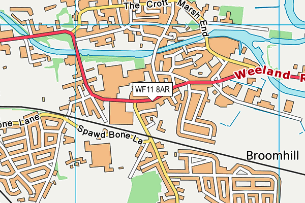 WF11 8AR map - OS VectorMap District (Ordnance Survey)
