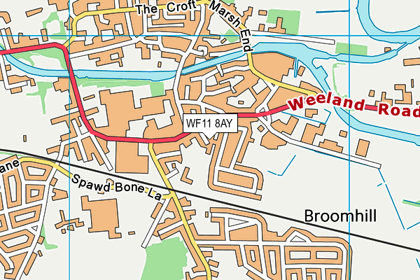 WF11 8AY map - OS VectorMap District (Ordnance Survey)