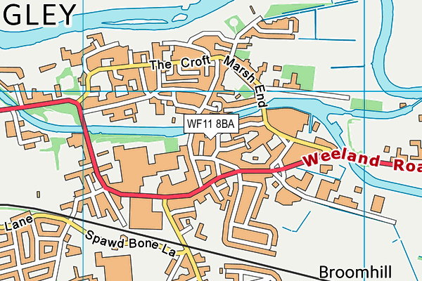 WF11 8BA map - OS VectorMap District (Ordnance Survey)