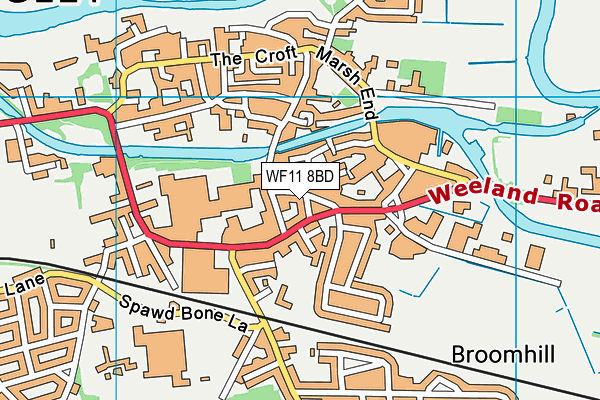 WF11 8BD map - OS VectorMap District (Ordnance Survey)