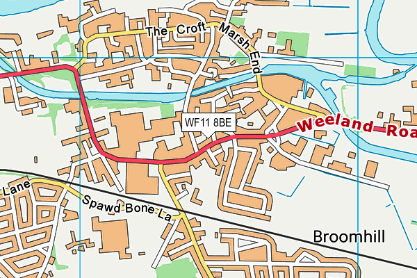 WF11 8BE map - OS VectorMap District (Ordnance Survey)