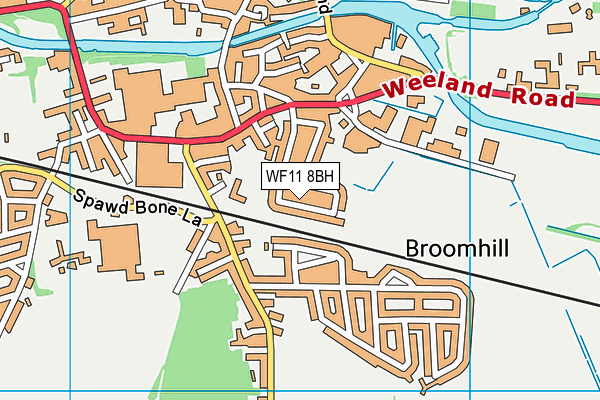 WF11 8BH map - OS VectorMap District (Ordnance Survey)