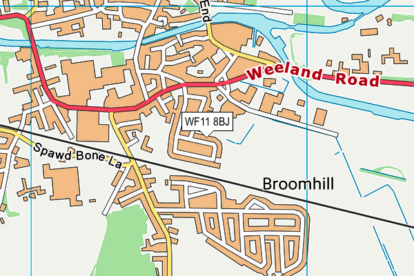 WF11 8BJ map - OS VectorMap District (Ordnance Survey)