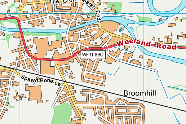 WF11 8BQ map - OS VectorMap District (Ordnance Survey)
