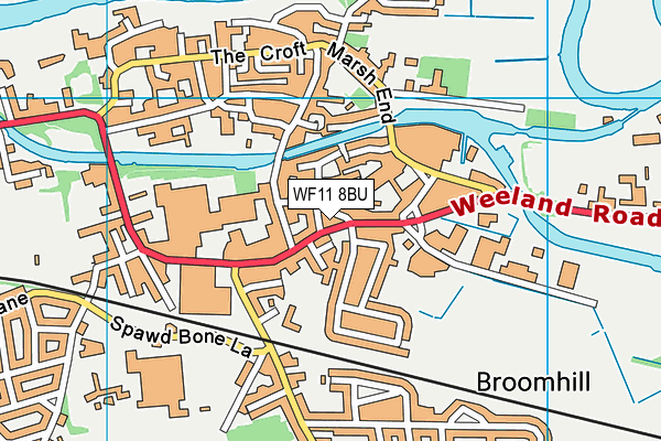 WF11 8BU map - OS VectorMap District (Ordnance Survey)