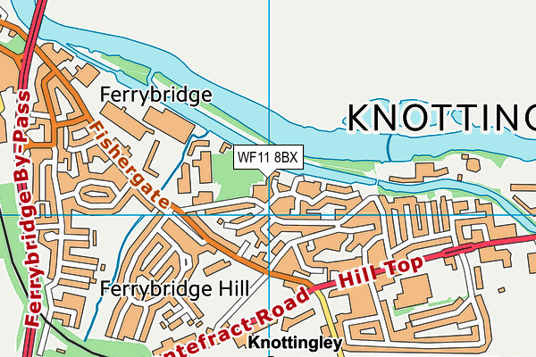 WF11 8BX map - OS VectorMap District (Ordnance Survey)