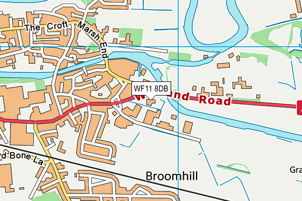 WF11 8DB map - OS VectorMap District (Ordnance Survey)