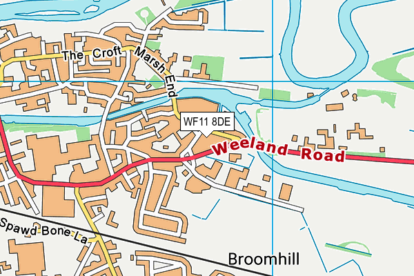 WF11 8DE map - OS VectorMap District (Ordnance Survey)