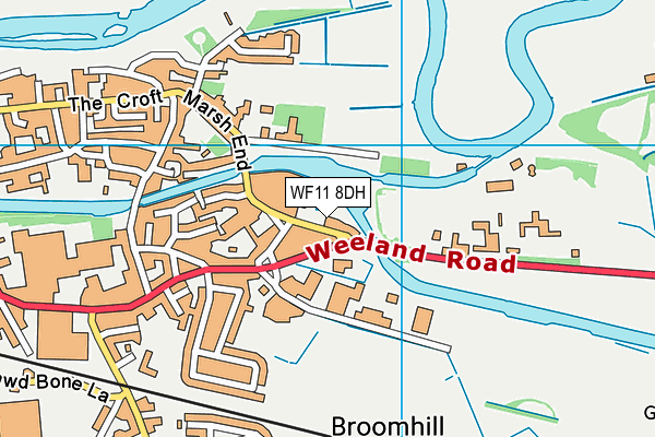 WF11 8DH map - OS VectorMap District (Ordnance Survey)