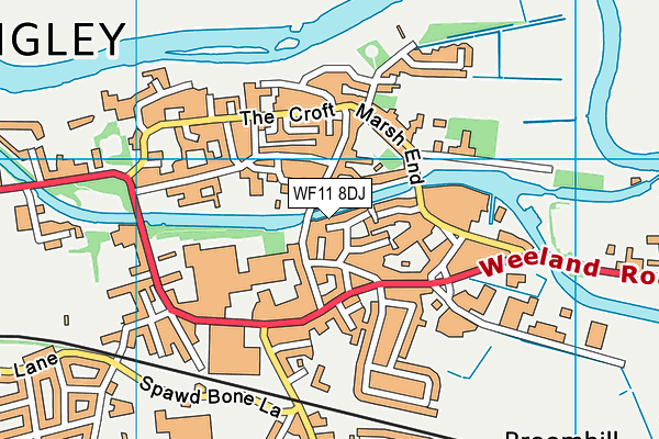 WF11 8DJ map - OS VectorMap District (Ordnance Survey)