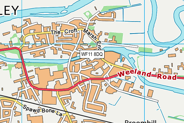 WF11 8DQ map - OS VectorMap District (Ordnance Survey)