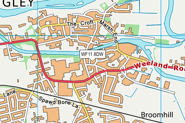 WF11 8DW map - OS VectorMap District (Ordnance Survey)