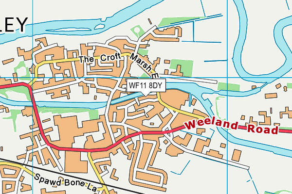 WF11 8DY map - OS VectorMap District (Ordnance Survey)