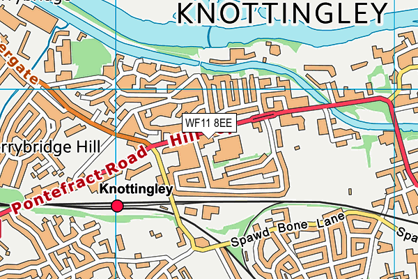 Knottingley Sports Centre (Closed) map (WF11 8EE) - OS VectorMap District (Ordnance Survey)