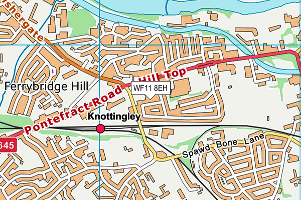 WF11 8EH map - OS VectorMap District (Ordnance Survey)