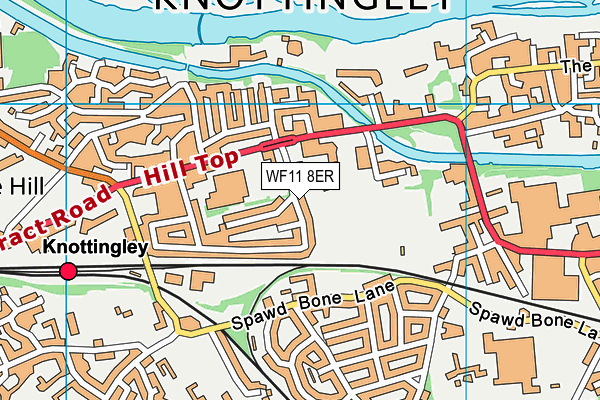 Kellingley Welfare Social Club map (WF11 8ER) - OS VectorMap District (Ordnance Survey)