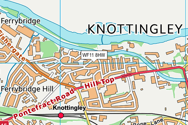 WF11 8HW map - OS VectorMap District (Ordnance Survey)