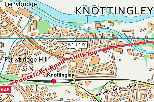 WF11 8HY map - OS VectorMap District (Ordnance Survey)