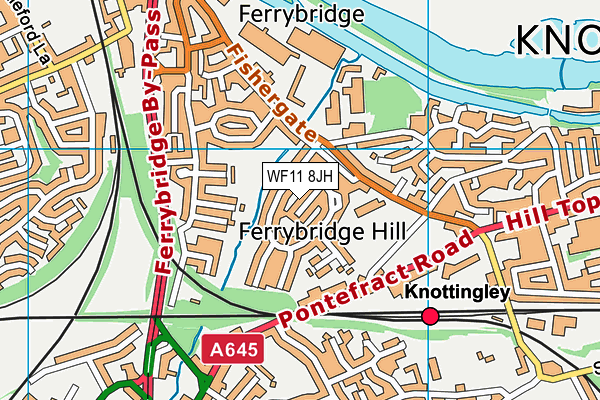 WF11 8JH map - OS VectorMap District (Ordnance Survey)