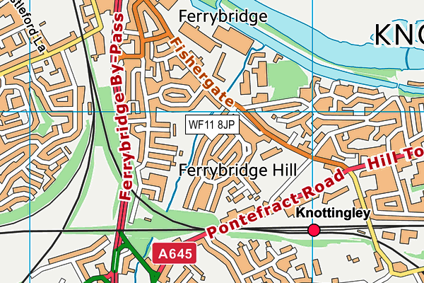 WF11 8JP map - OS VectorMap District (Ordnance Survey)