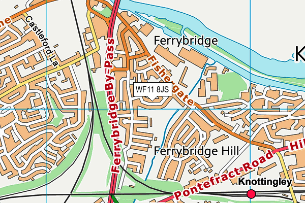 WF11 8JS map - OS VectorMap District (Ordnance Survey)