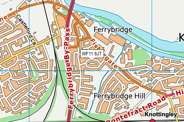 WF11 8JT map - OS VectorMap District (Ordnance Survey)