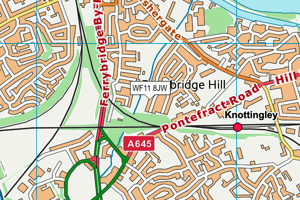 WF11 8JW map - OS VectorMap District (Ordnance Survey)