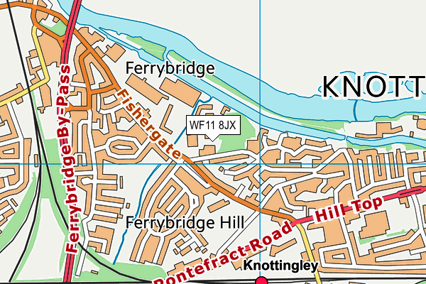 WF11 8JX map - OS VectorMap District (Ordnance Survey)