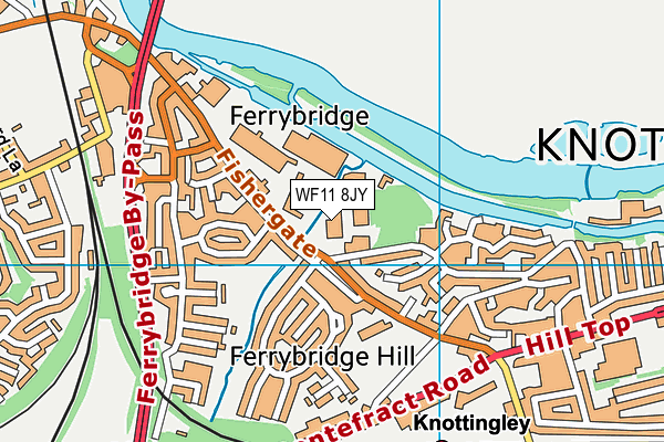 WF11 8JY map - OS VectorMap District (Ordnance Survey)