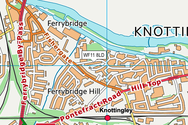 WF11 8LD map - OS VectorMap District (Ordnance Survey)