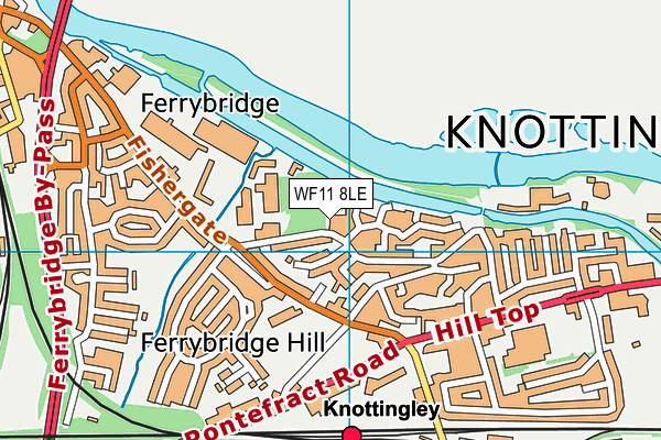 WF11 8LE map - OS VectorMap District (Ordnance Survey)