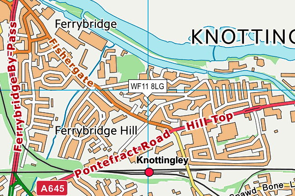 WF11 8LG map - OS VectorMap District (Ordnance Survey)