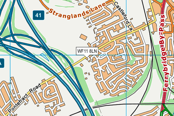 WF11 8LN map - OS VectorMap District (Ordnance Survey)