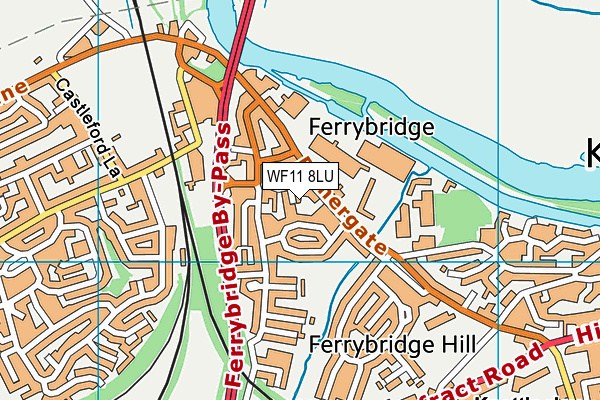 WF11 8LU map - OS VectorMap District (Ordnance Survey)