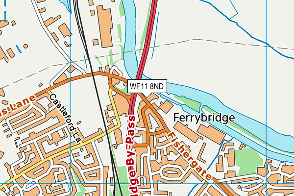 WF11 8ND map - OS VectorMap District (Ordnance Survey)