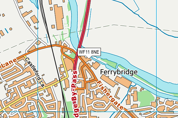 WF11 8NE map - OS VectorMap District (Ordnance Survey)