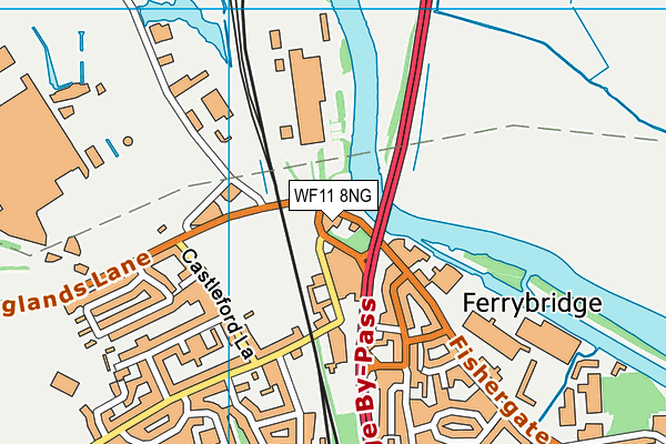 WF11 8NG map - OS VectorMap District (Ordnance Survey)