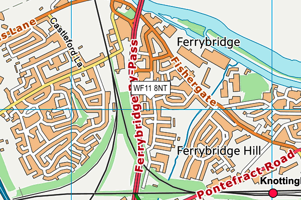 WF11 8NT map - OS VectorMap District (Ordnance Survey)