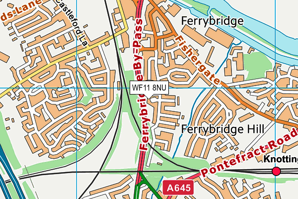 WF11 8NU map - OS VectorMap District (Ordnance Survey)