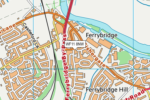 WF11 8NW map - OS VectorMap District (Ordnance Survey)