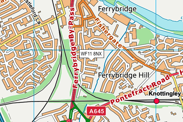 WF11 8NX map - OS VectorMap District (Ordnance Survey)