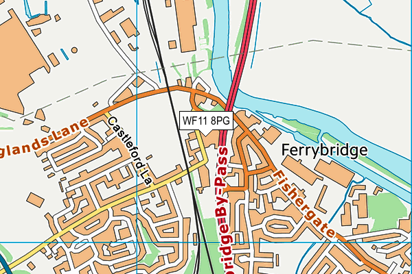 WF11 8PG map - OS VectorMap District (Ordnance Survey)